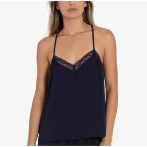 Linea Donatella Womens Lace Trim Camisole Size M